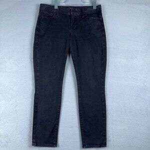 Lucky Brand Gemma Capri Jeans Handcrafted Mid Rise Women's Black Size 6/28